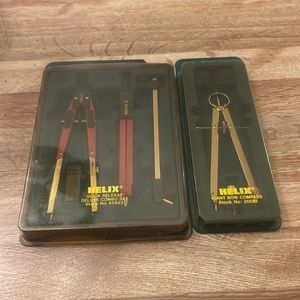 Vintage Helix Quick Release Deluxe Combo Set & Giant Bow Compass Lot